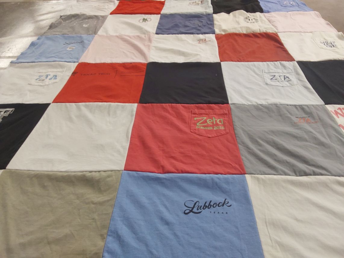 T-shirt quilt from texas tech university by Sandi from TX