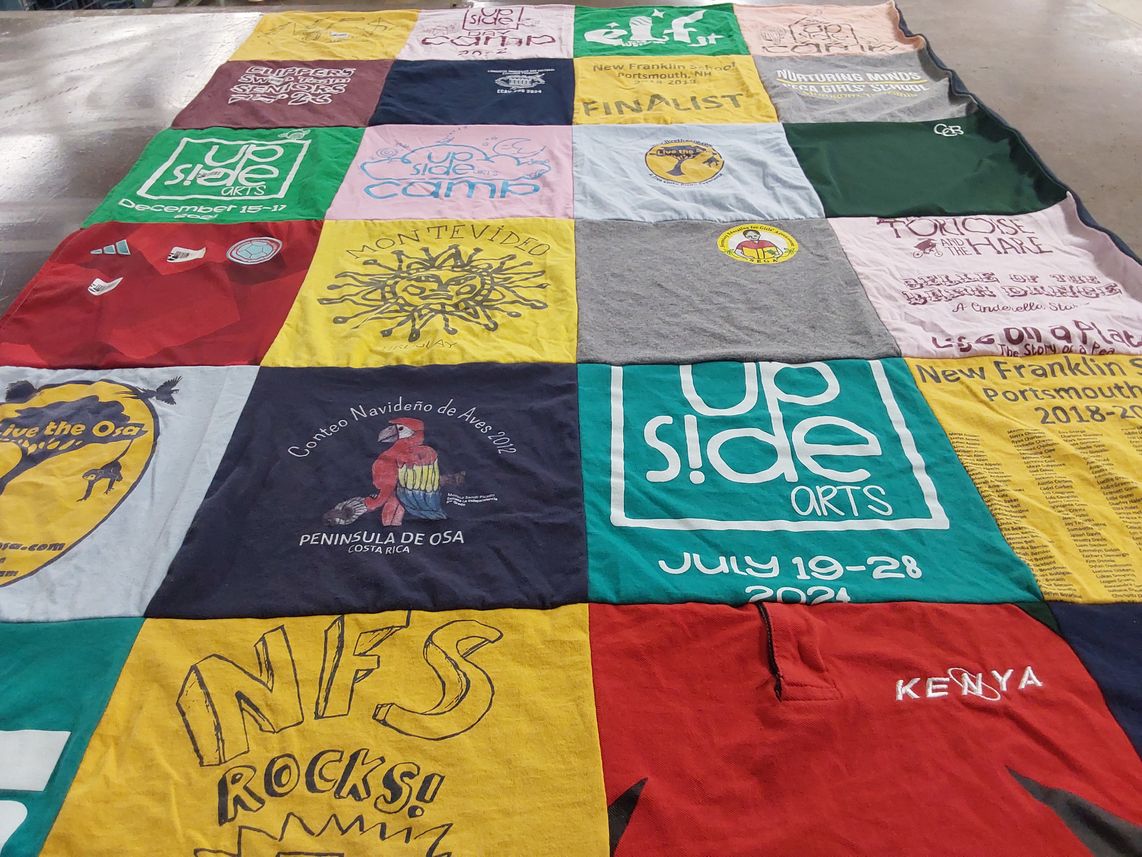 T-shirt quilt from new franklin school by Helaine from NH