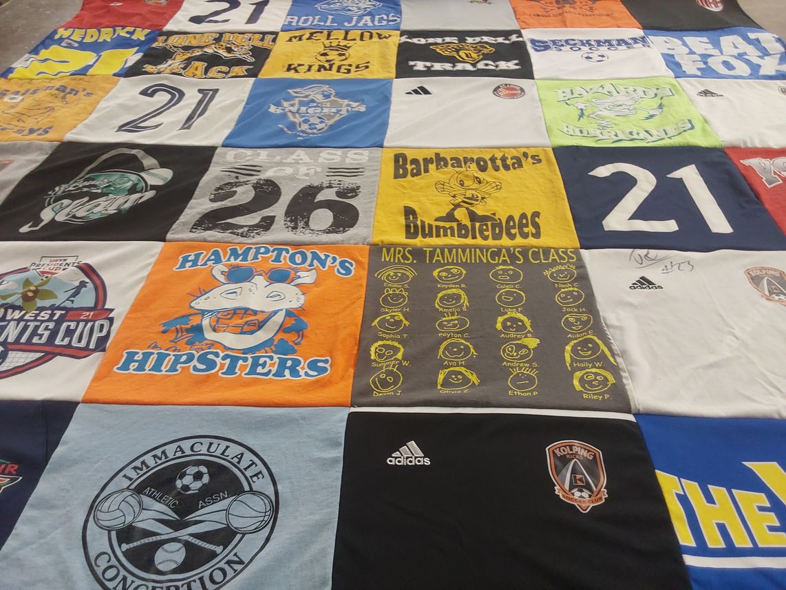 T-shirt quilt featuring kolping soccer club by Amanda from MO