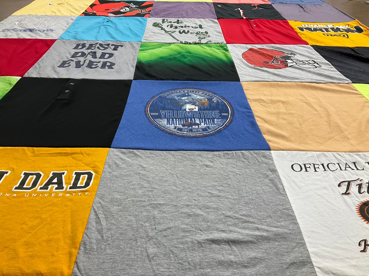 T-shirt quilt from arizona state university by Rachel from AZ