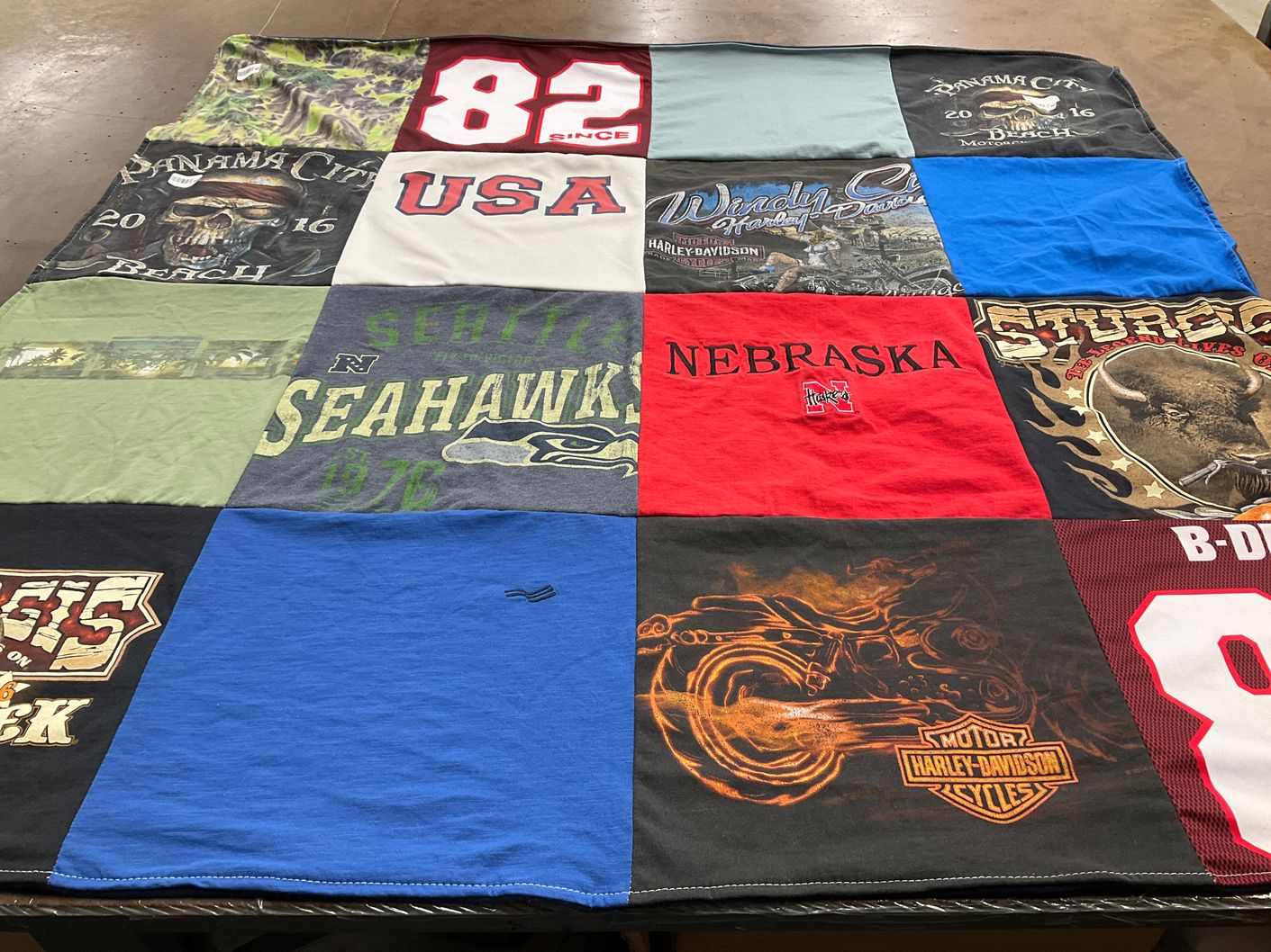 T-shirt quilt featuring seattle seahawks by Karla from AZ