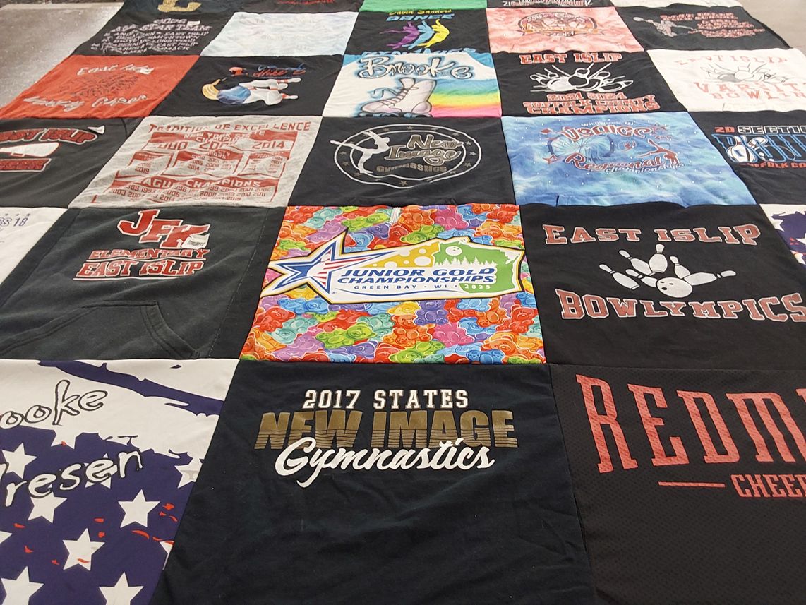 T-shirt quilt from jfk elementary school east islip by melissa from NY