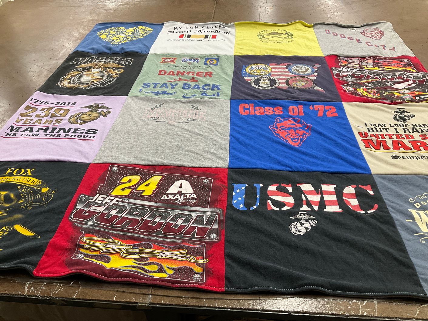 T-shirt quilt from dodge city high school by Linda from KS