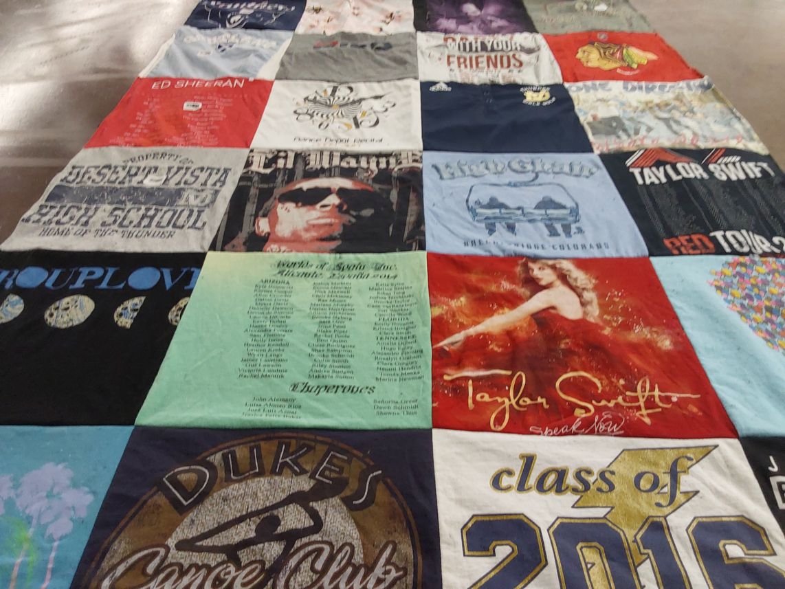 T-shirt quilt from desert vista high school by Patricia from AZ