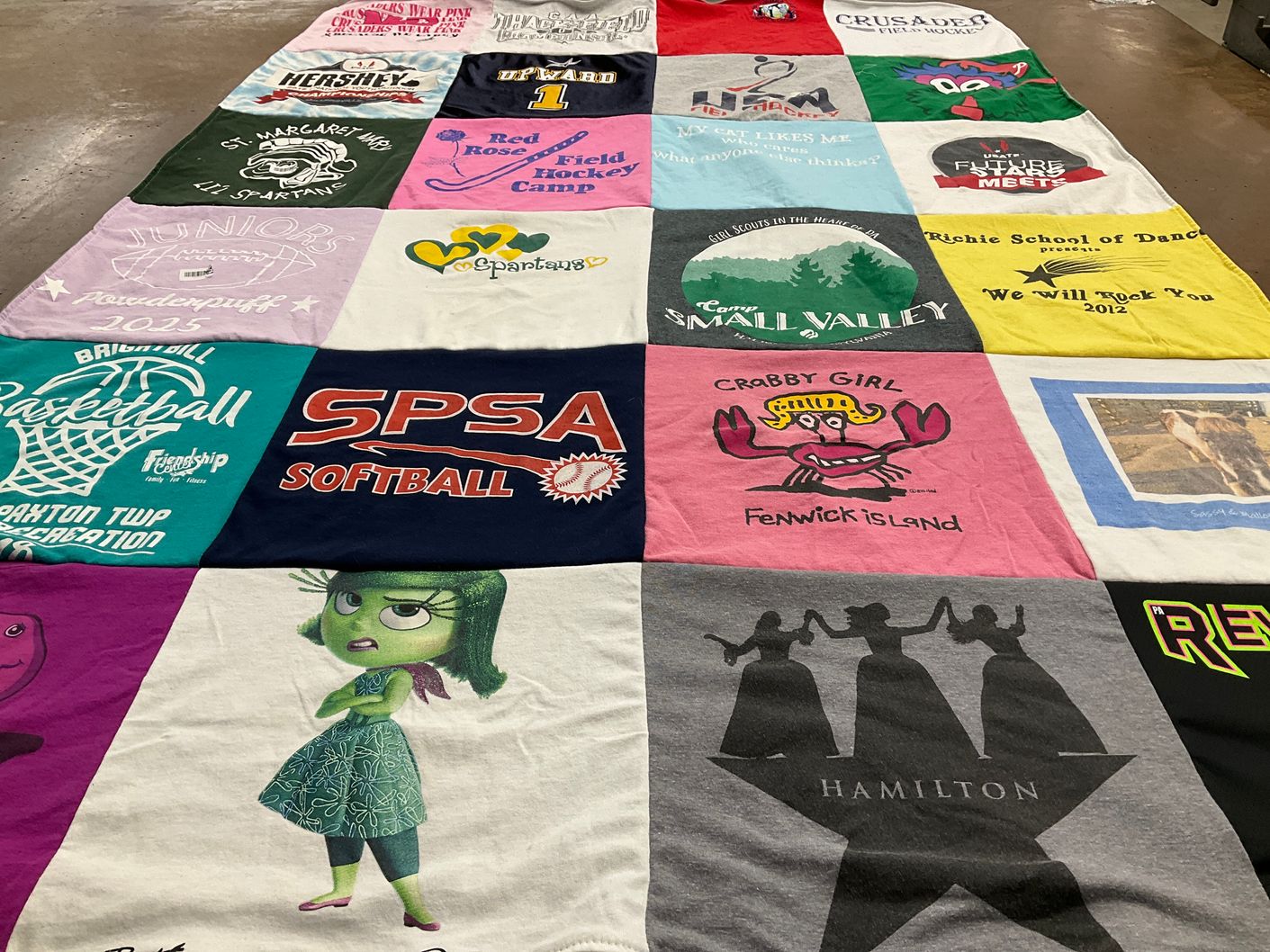 T-shirt quilt featuring brighton township basketball by kim from PA