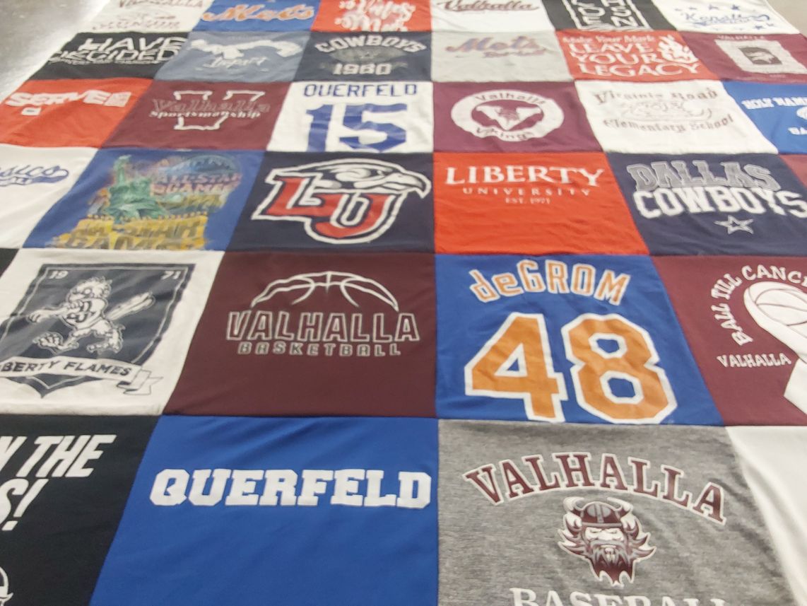 T-shirt quilt featuring dallas cowboys, valhalla basketball by Christina from NY