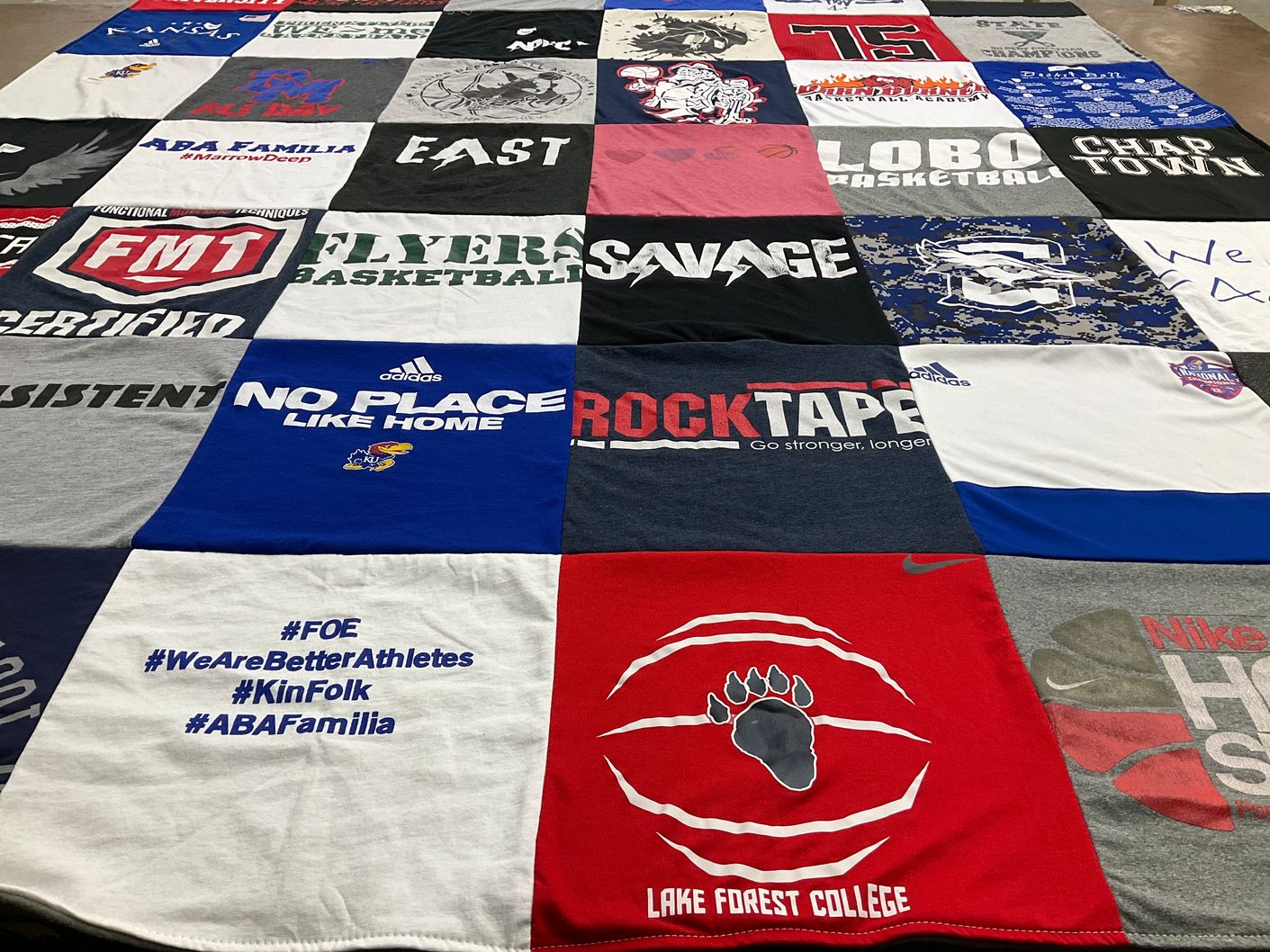 T-shirt quilt featuring flyers basketball by Donald from AZ