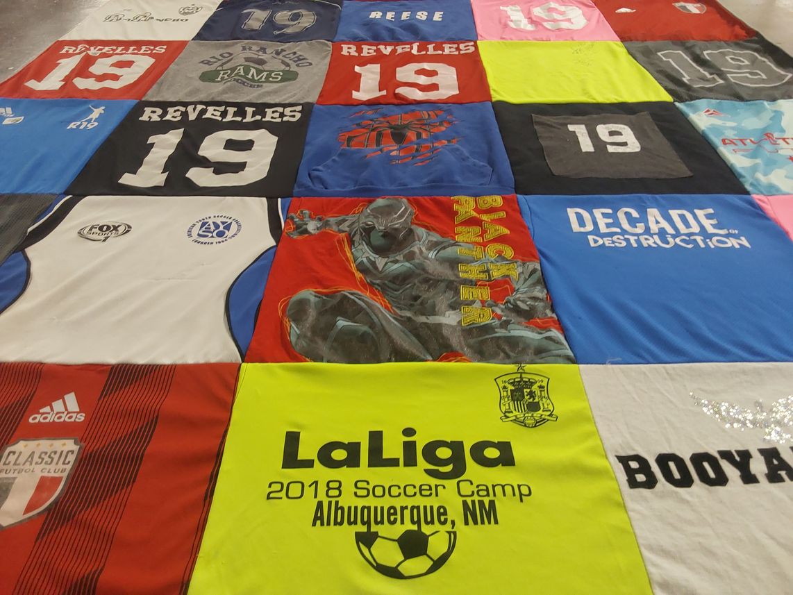 T-shirt quilt from ro rancho high school by Hollie from NM