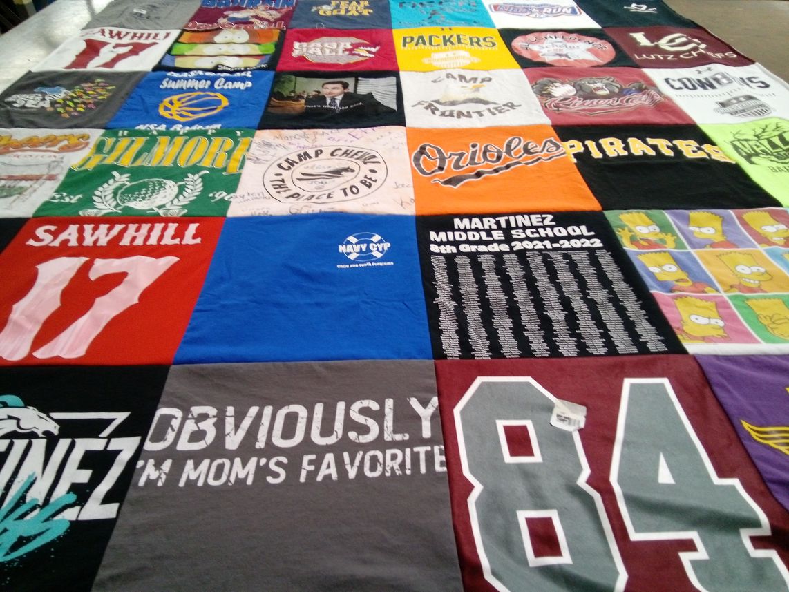 T-shirt quilt featuring packers by Blair from FL