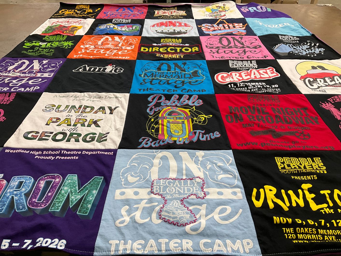 T-shirt quilt from westfield high school by Sue from NJ