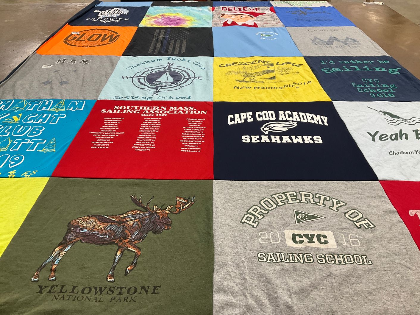 T-shirt quilt from cape cod academy by Heather from MA