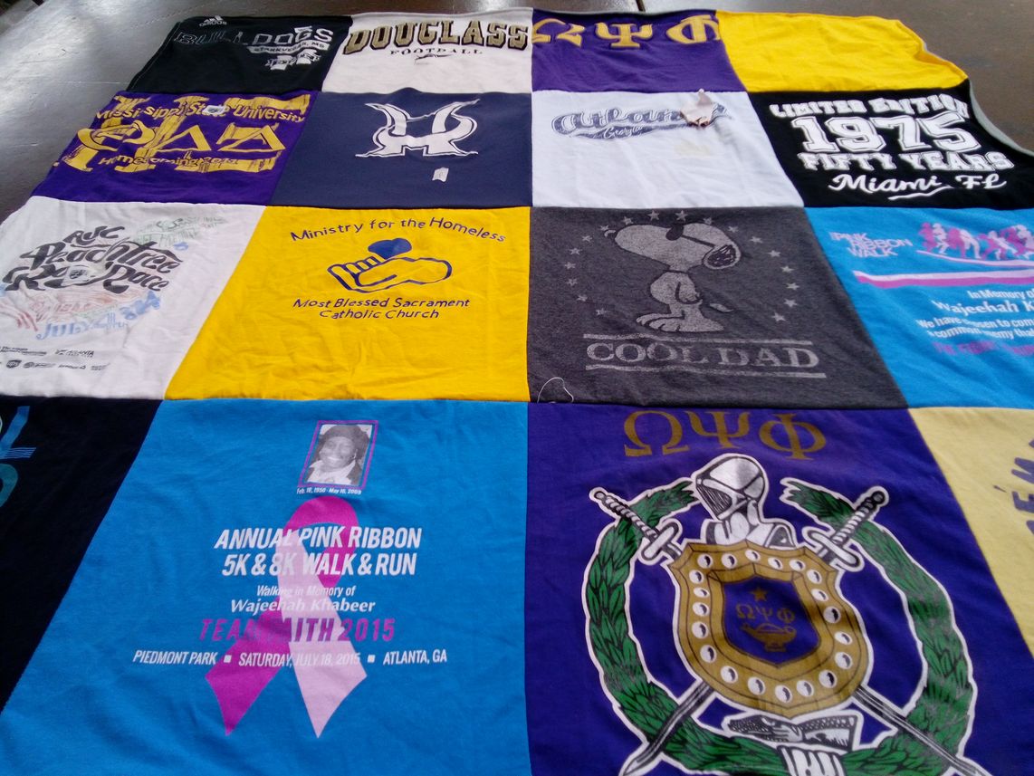 T-shirt quilt featuring douglass high school by Mia from GA