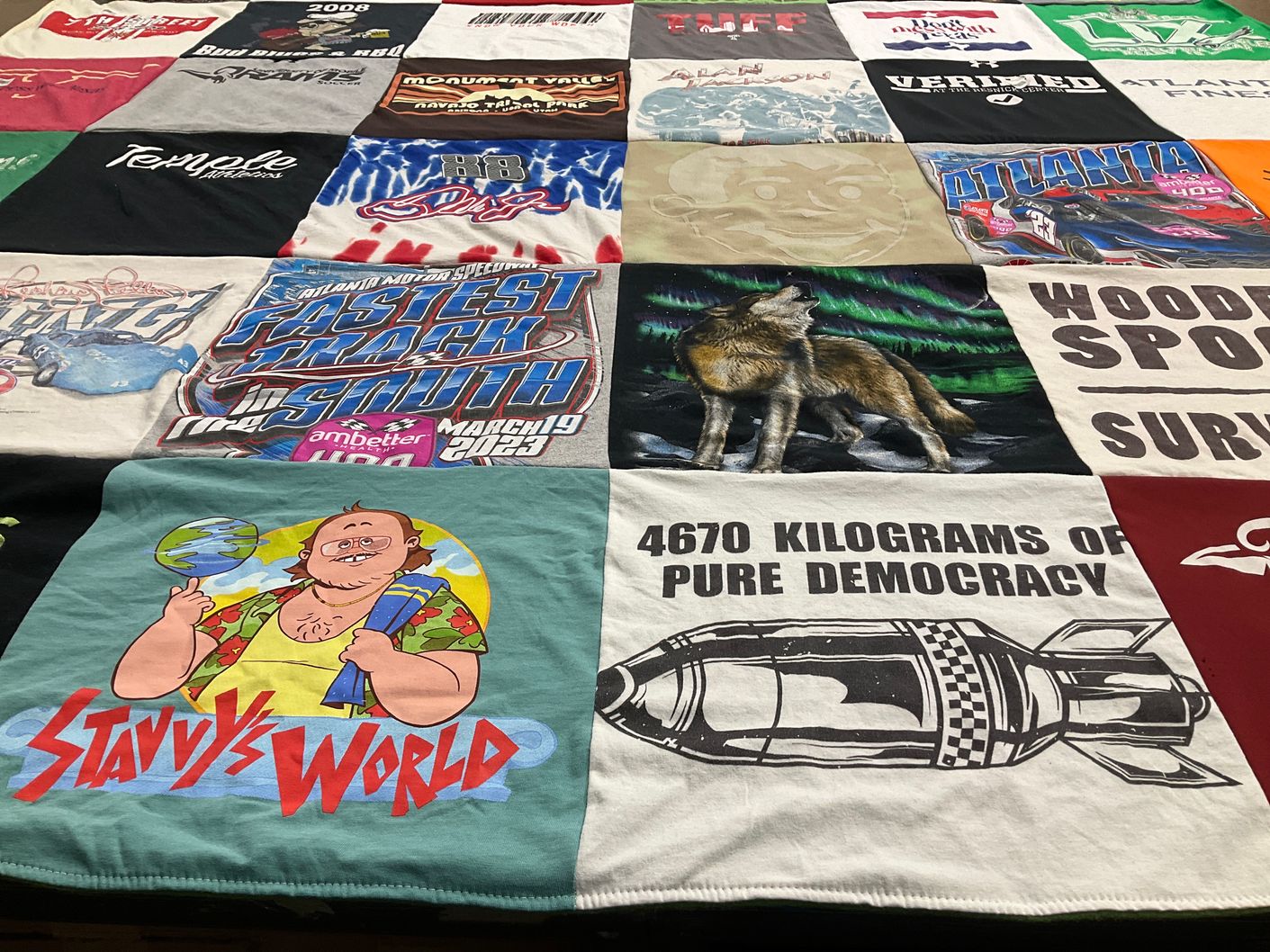 T-shirt quilt from temple university by Michael from PA