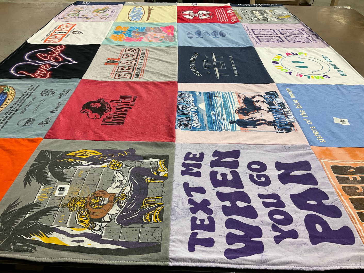 T-shirt quilt from legacy university by Jade from GA