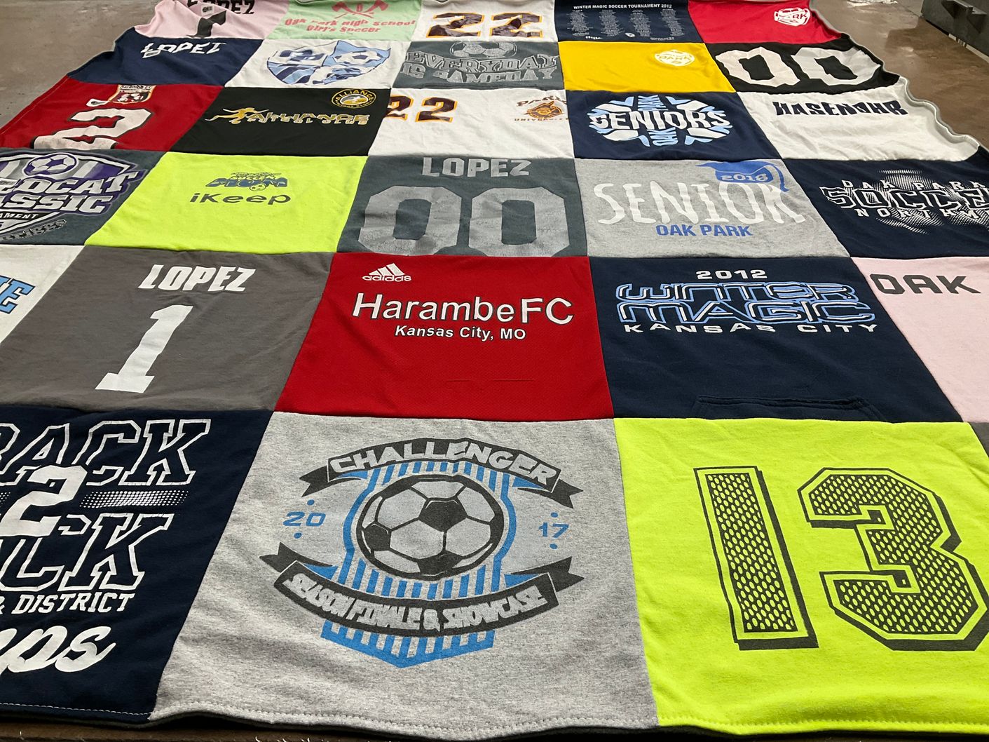 T-shirt quilt featuring harambe fc by Malessa from MO