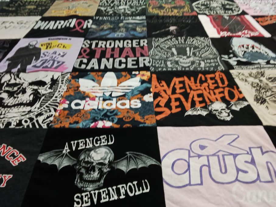 T-shirt quilt with music, fashion themes by CRYSTAL from CA