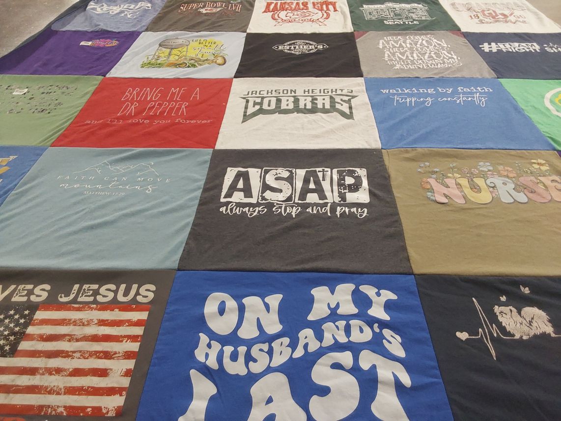 T-shirt quilt featuring jackson heights cobras by Debbie from KS