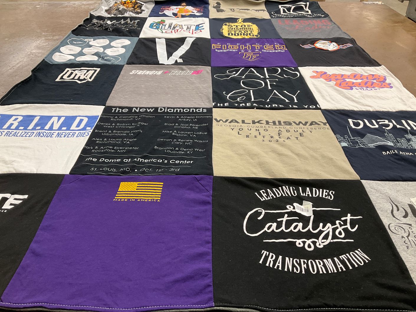 T-shirt quilt with community, support themes by Christianne from TN
