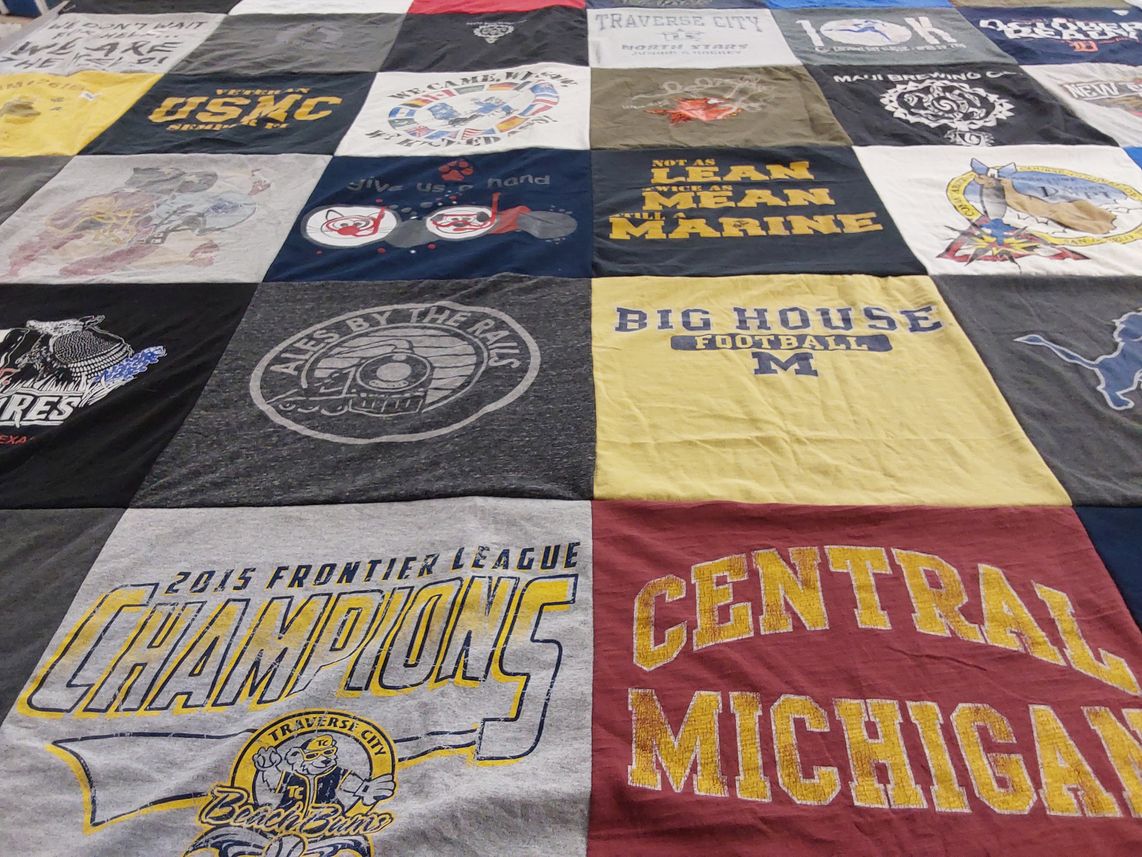 T-shirt quilt from central michigan university by Rhonda from TX