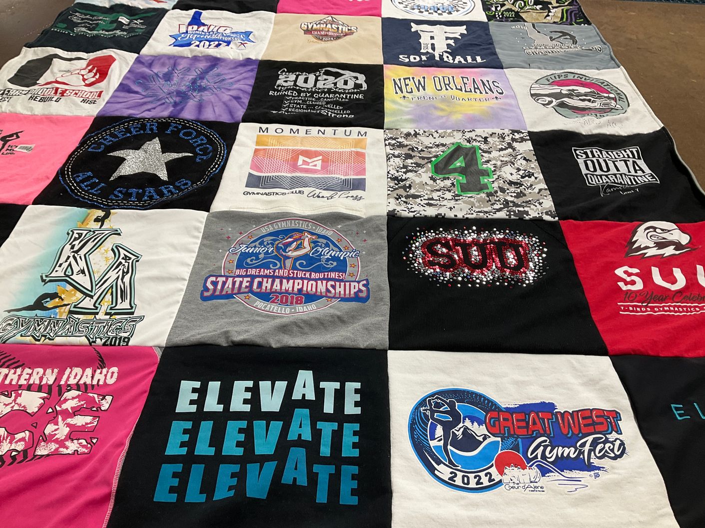 T-shirt quilt from southern utah university by Ashlee from UT