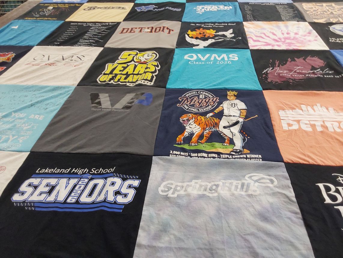 T-shirt quilt from lakeland high school by Linda from MI