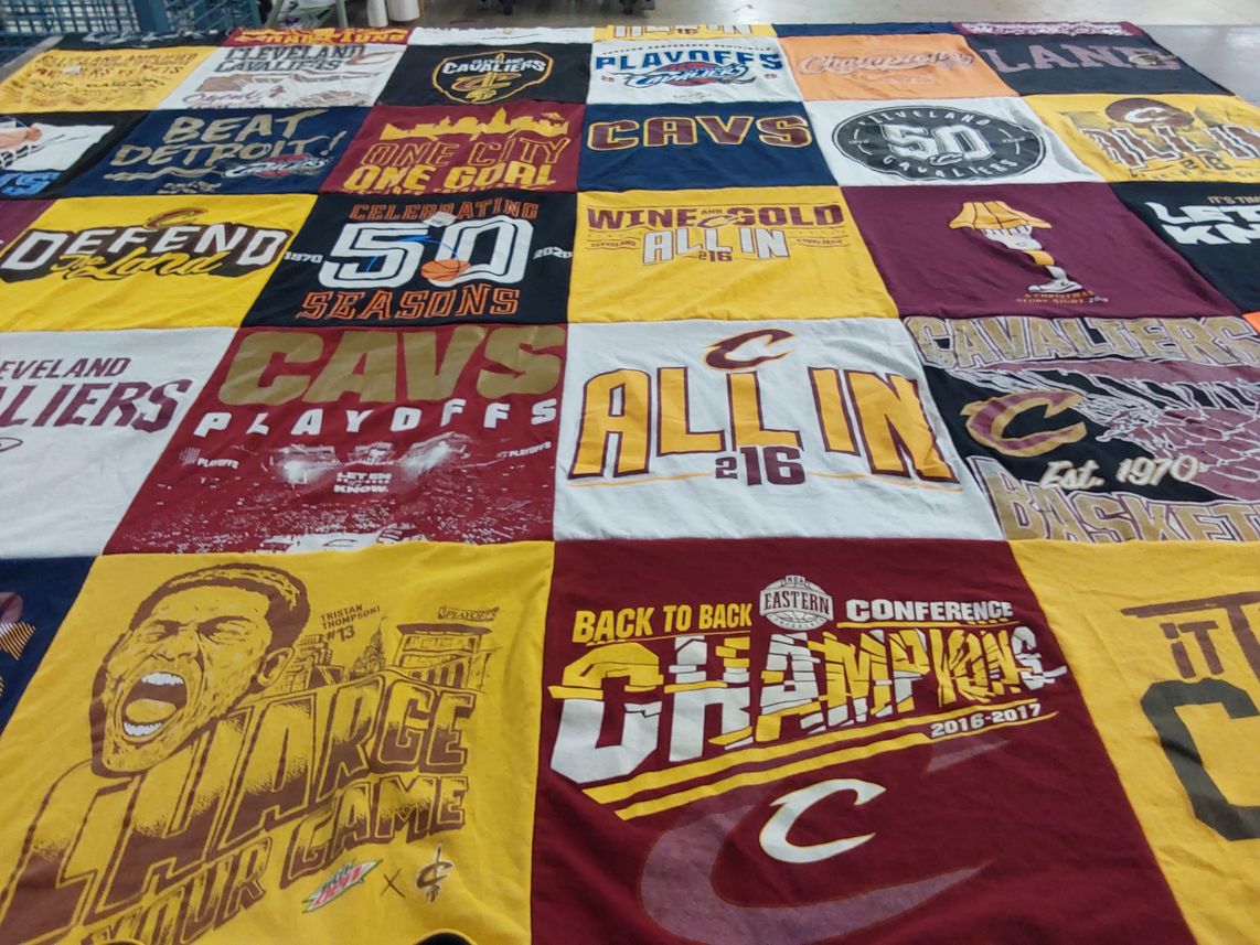 T-shirt quilt featuring cleveland cavaliers by Donald from OH