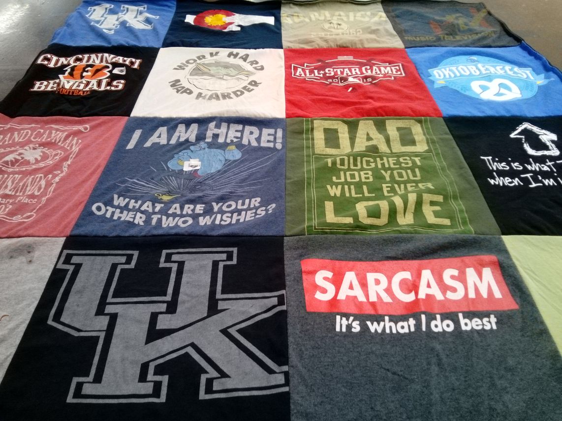 T-shirt quilt featuring cincinnati bengals football by Kimberly from KY