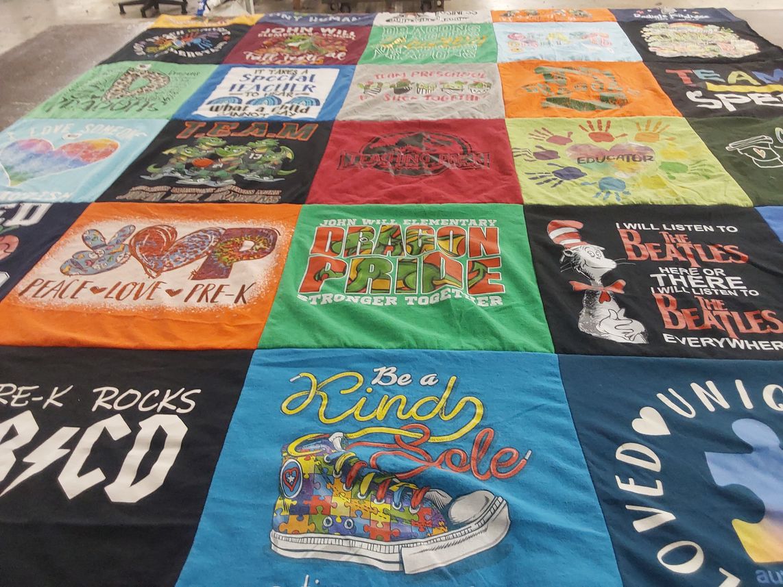 T-shirt quilt from john will elementary by Theresa from AL