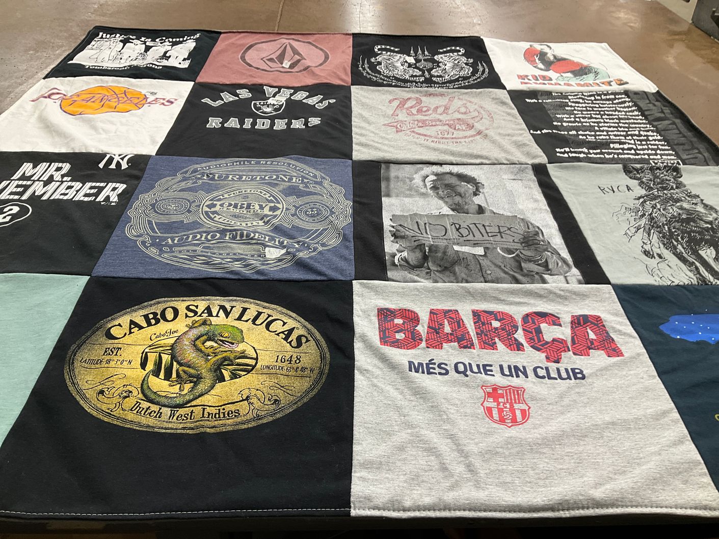 T-shirt quilt featuring las vegas raiders by Betty from CA