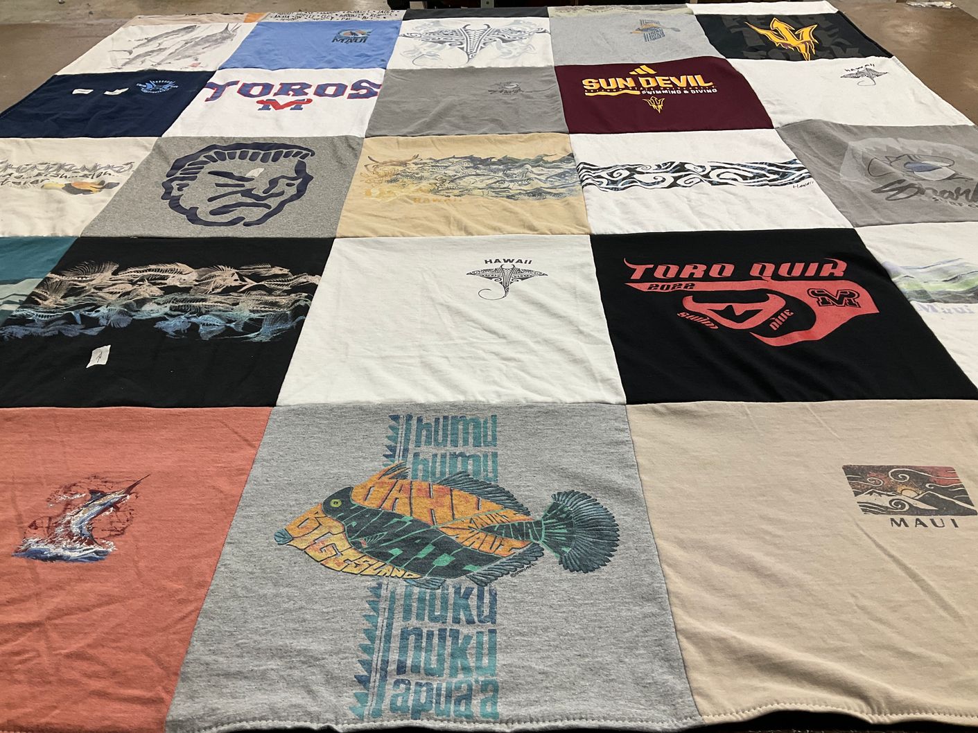 T-shirt quilt from arizona state university by Sandy from AZ