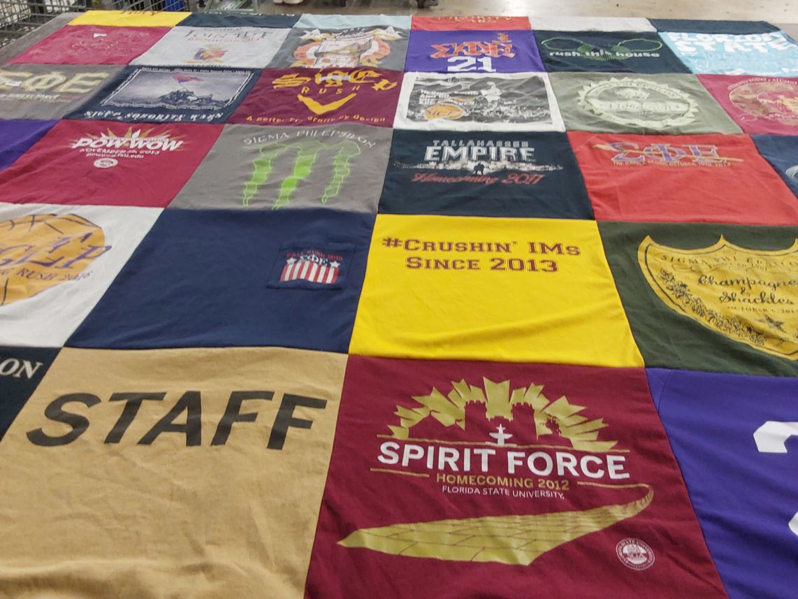 T-shirt quilt from florida state university by Diane from FL