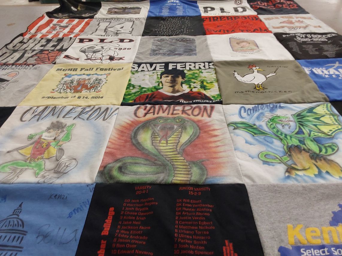 T-shirt quilt from kenton select soccer by Sharon from KY