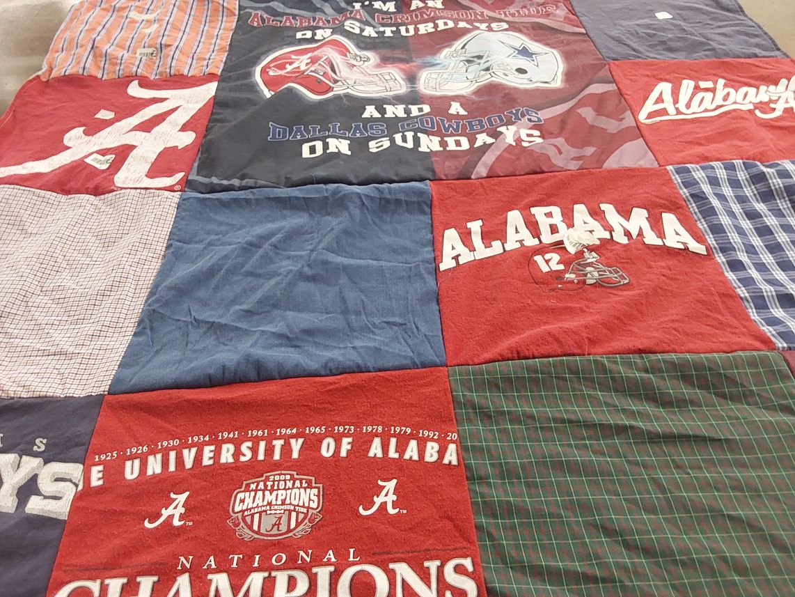T-shirt quilt from university of alabama by Amanda from AL