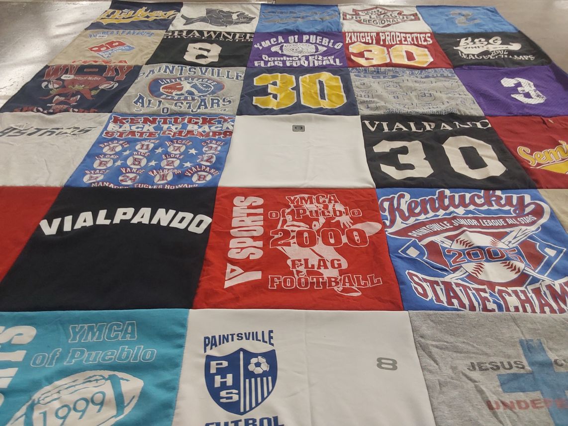 T-shirt quilt from paintsville high school by Eli from TX