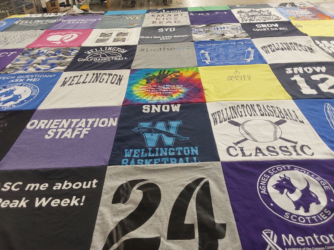 T-shirt quilt featuring wellington basketball by Faith from OH