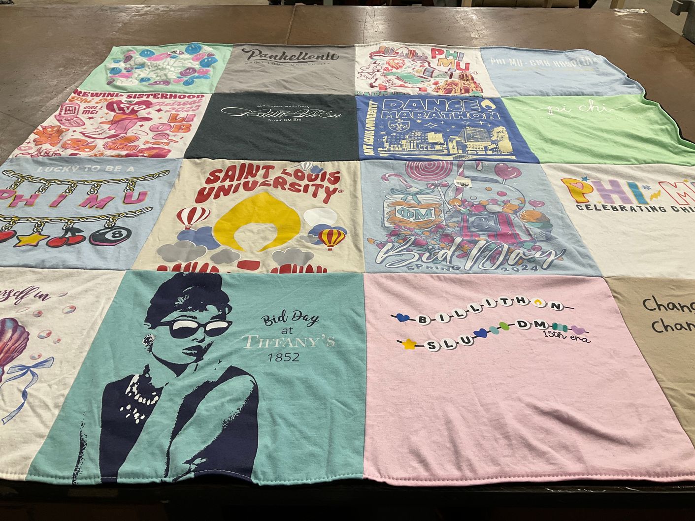 T-shirt quilt from saint louis university by Abby from IL