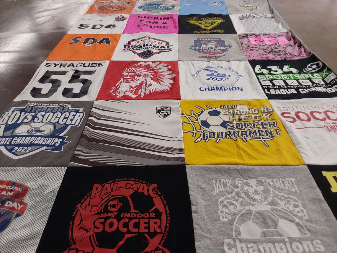 T-shirt quilt from middletown high school by Tammy from NY