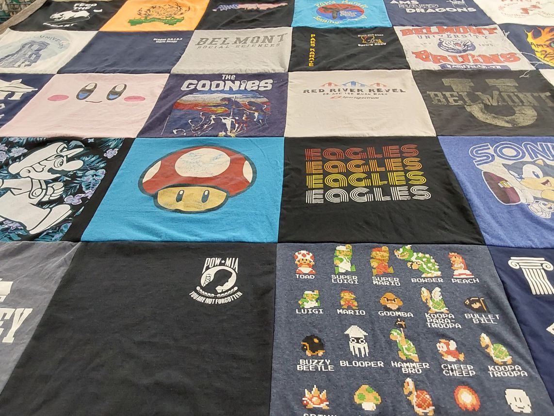 T-shirt quilt from belmont university by Alicia from FL
