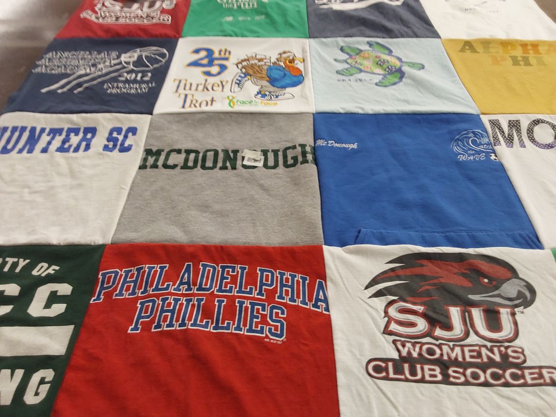 T-shirt quilt featuring philadelphia phillies by Megan from PA