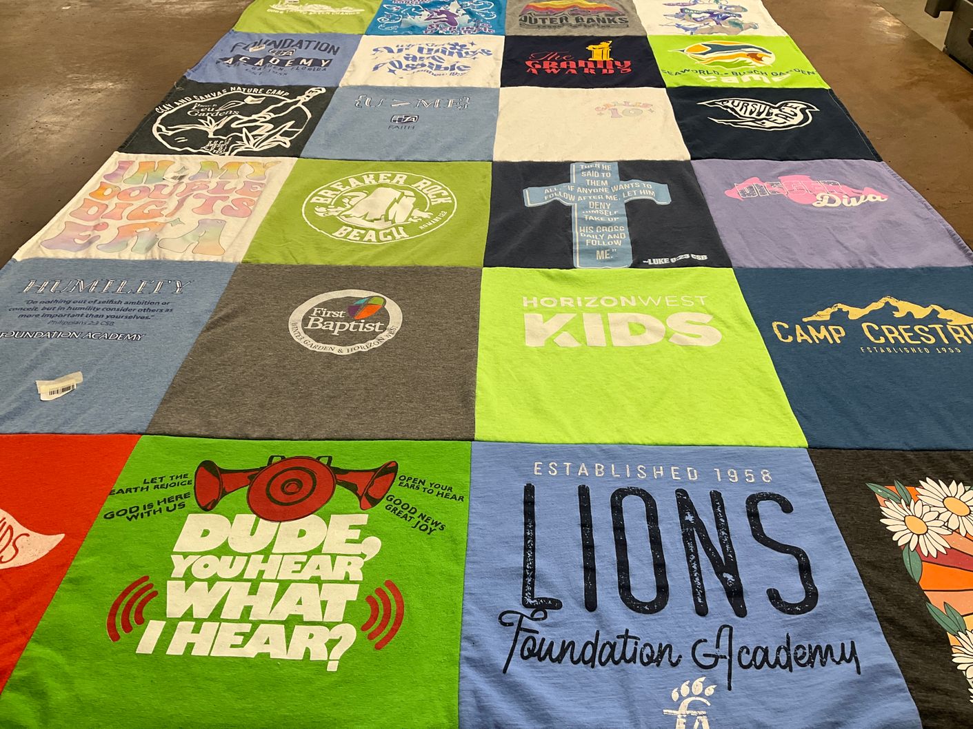 T-shirt quilt from foundation academy by Ashley from FL