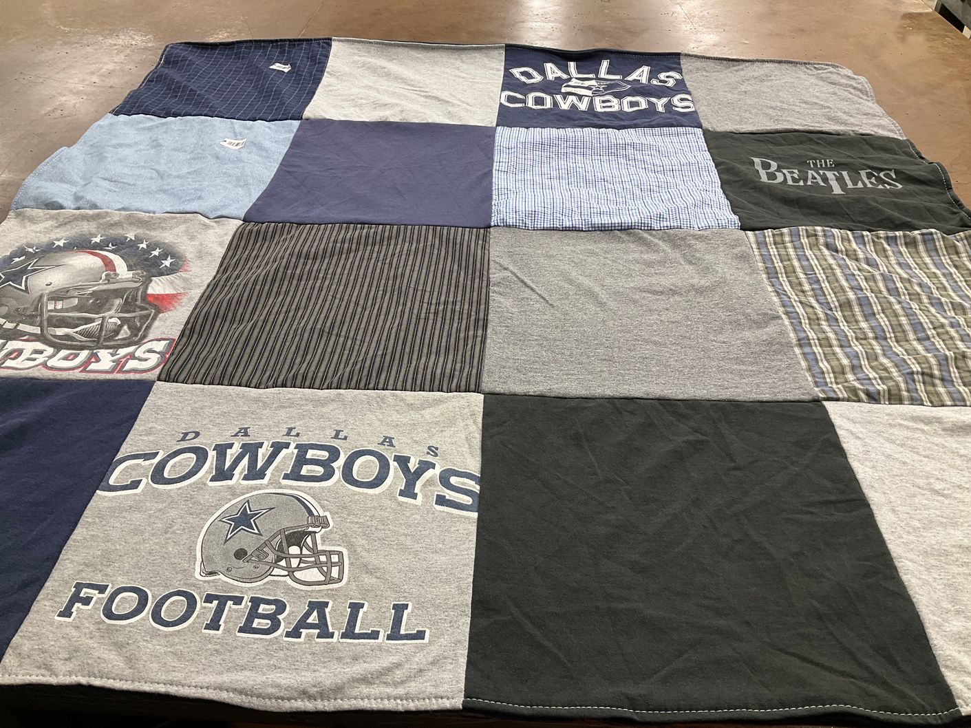T-shirt quilt featuring dallas cowboys football by Amanda from AL