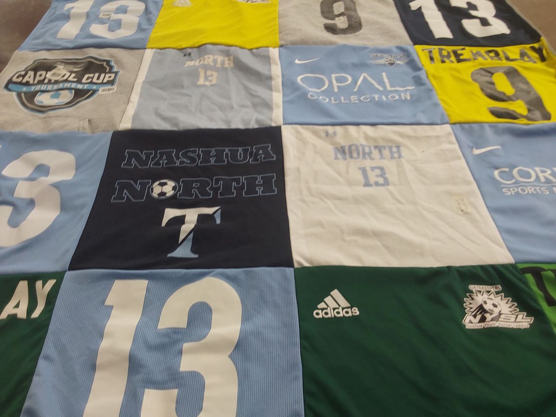 T-shirt quilt from nashua north high school by Christina from NH