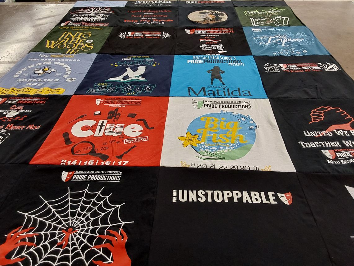 T-shirt quilt from heritage high school by Jeffrey from VA