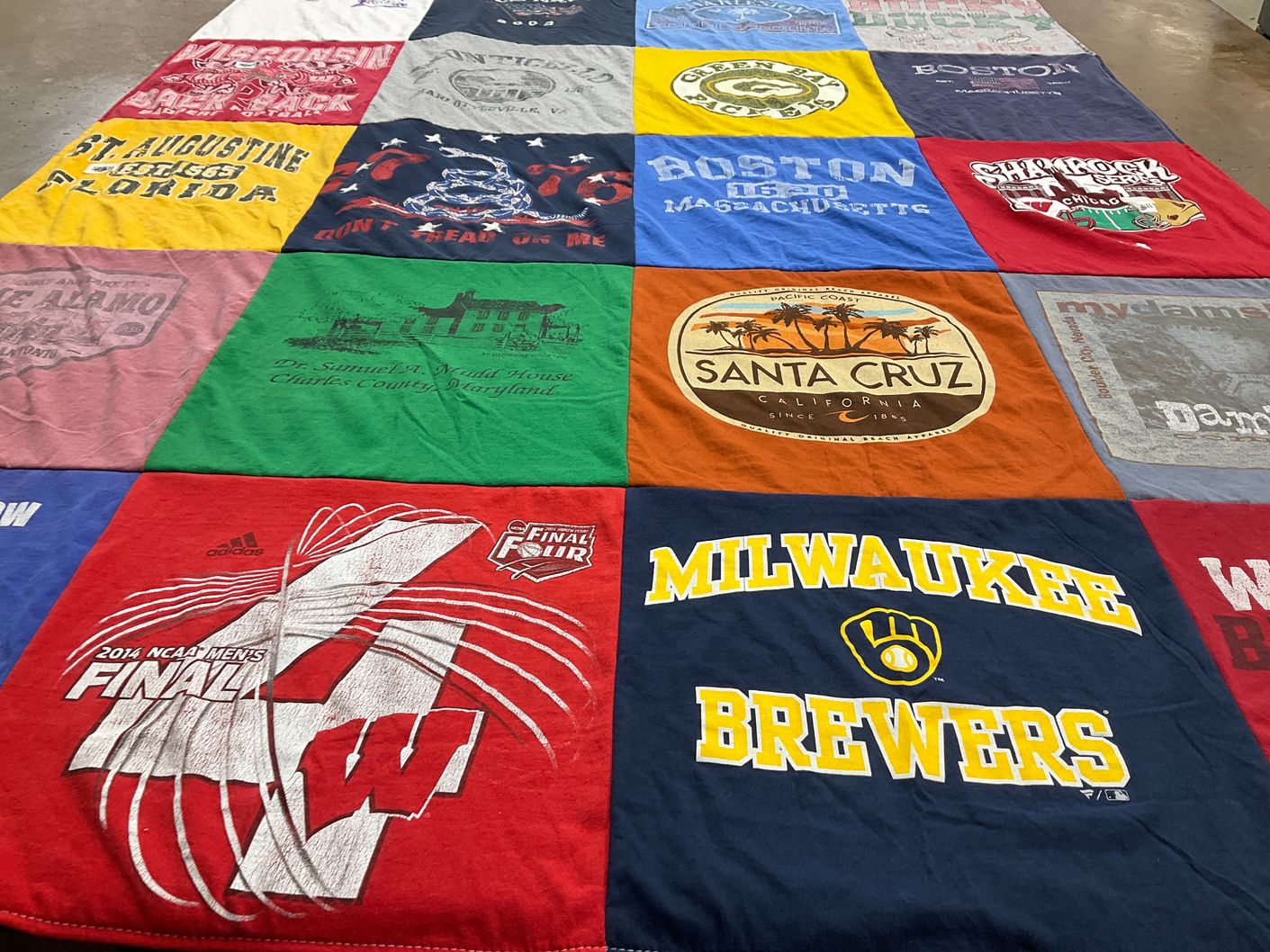T-shirt quilt featuring milwaukee brewers by Courtney from WI