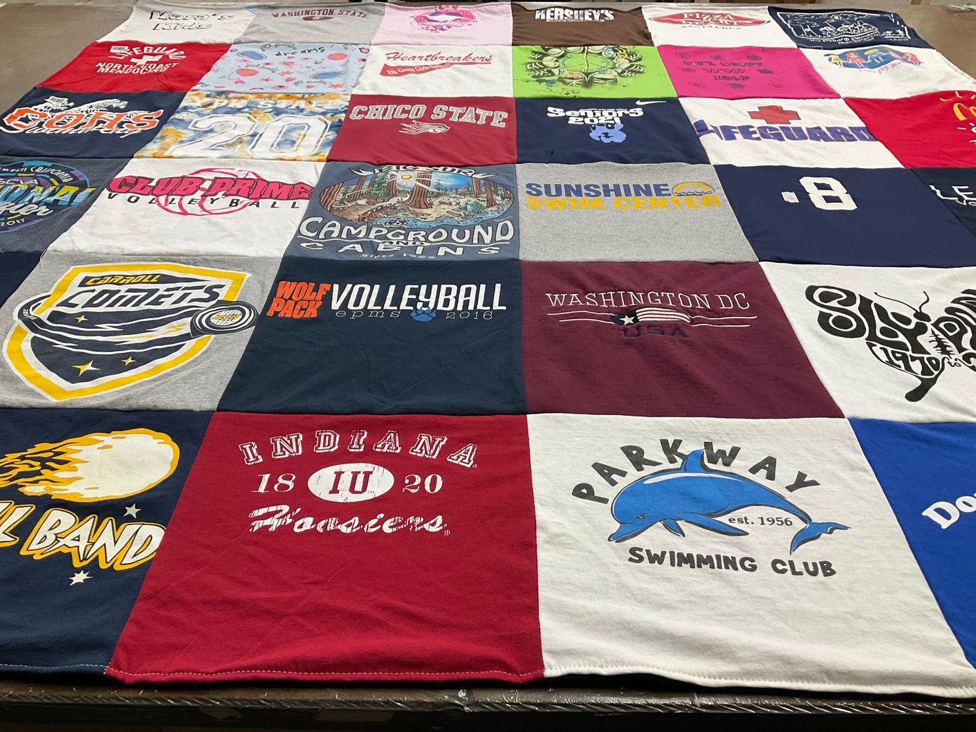 T-shirt quilt featuring carroll comets by karla from CA