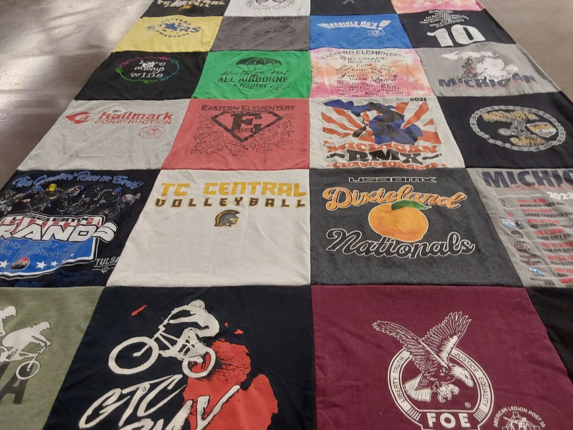 T-shirt quilt featuring tc central volleyball by Trissa from MI