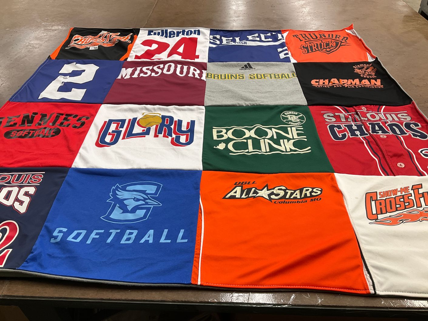 T-shirt quilt featuring st louis chaos, columbia allstars by Cydney from MO