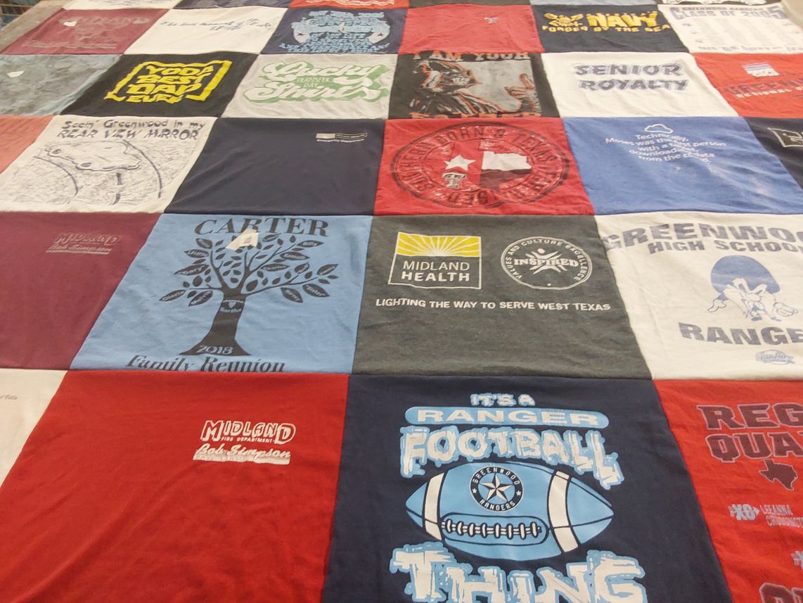 T-shirt quilt featuring greenwood rangers by Amber from TX