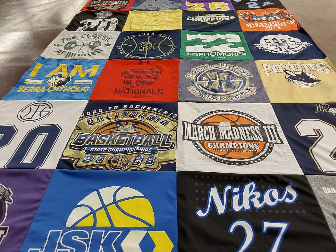 T-shirt quilt from serra catholic high school by Nicole from CA