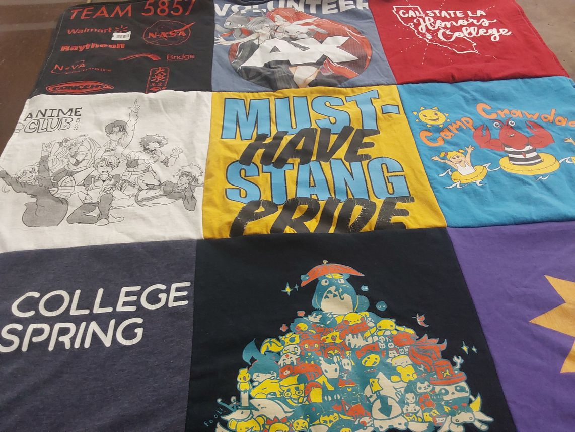 T-shirt quilt featuring mustang pride by Erica from CA